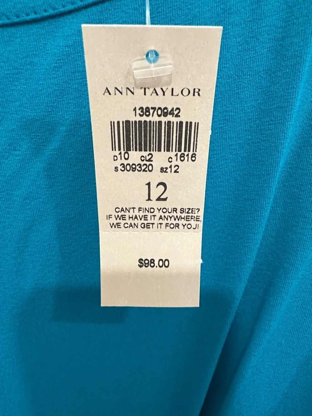 Ann Taylor Turquoise Sleeveless Midi Dress - Picture 3 of 4